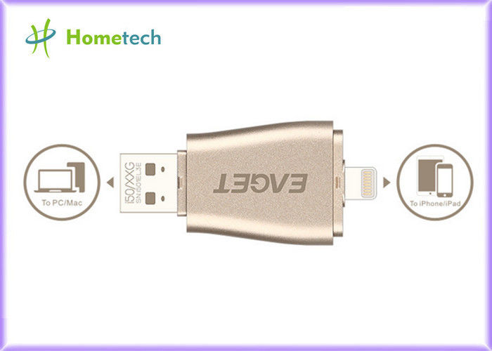 Портативный привод 128gb 3 вспышки USB андроида OTG в 1 алюминии для Iphone