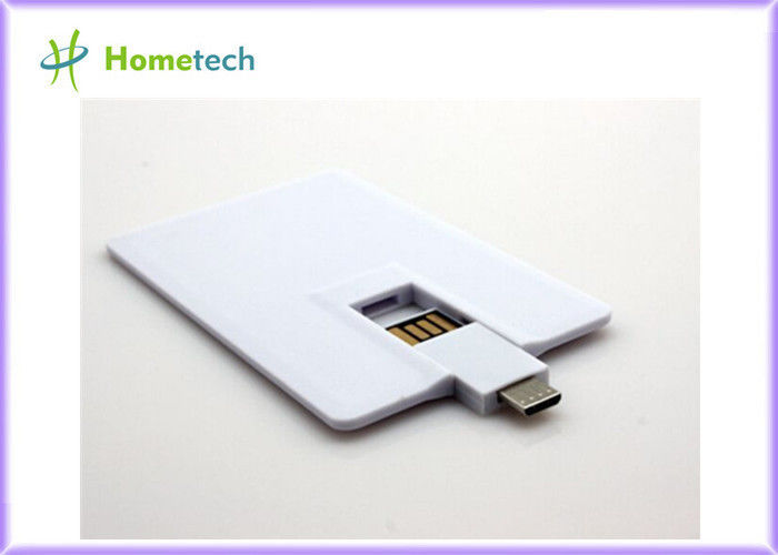 Привод 16GB 32GB вспышки белого пластичного USB кредитной карточки OTG/мобильного телефона для умного телефона