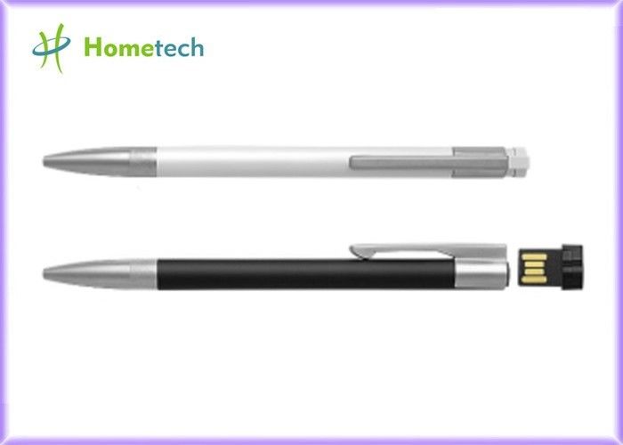 УСБ 2,0 привода 16ГБ ручки черной/белой шариковой авторучки высокоскоростной подгонял металл Матайал