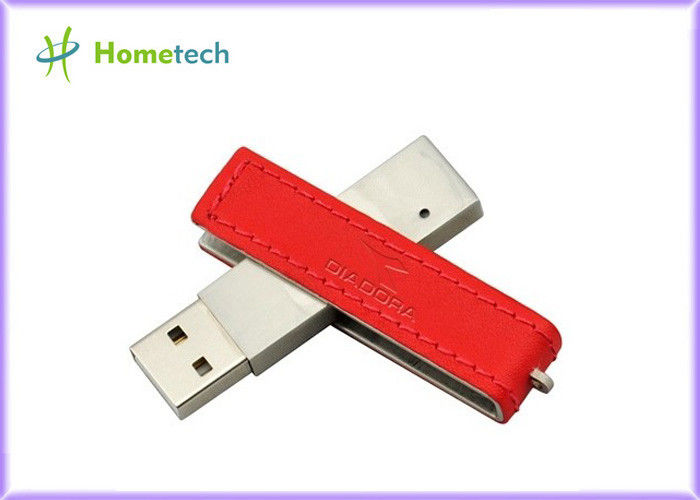 USB закрутки кожи/металла вставляет ориентированное на заказчика с штемпелевать логоса