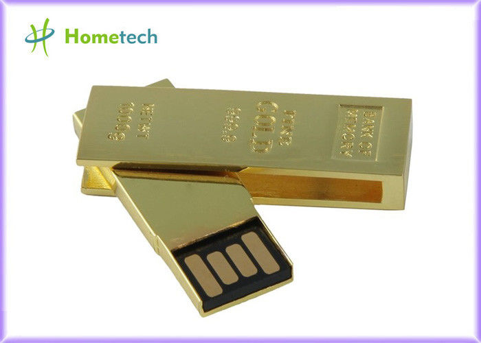 USB закрутки золота прямоугольника офиса вставляет выполненное на заказ с передачей файлов