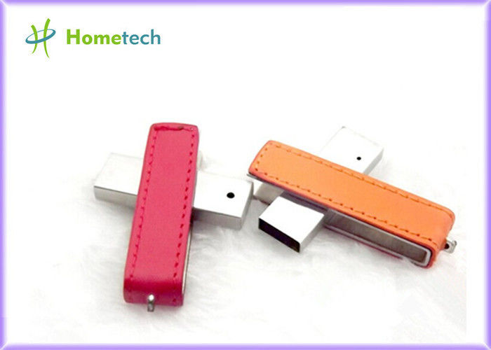 USB закрутки кожи/металла вставляет ориентированное на заказчика с штемпелевать логоса