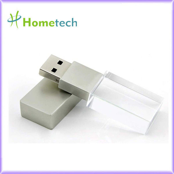 USB 2,0 изготовленной на заказ корпоративной ручки usb подарка стеклянной pendrive 3,0 ручка флэш-памяти СИД 64GB Кристл