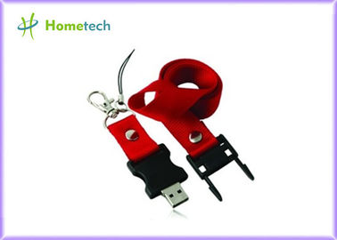 Красная пластичная напечатанная вспышка управляет таможней 128mb, USB 2,0 USB талрепа