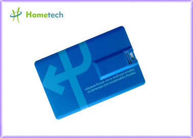 Голубое запоминающее устройство USB 2,0 карточки кредита в банке, карточка привода ручки