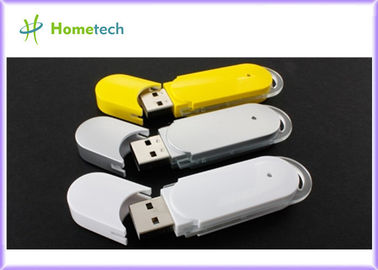Желтый/белый привод вспышки USB пластмассы, диск USB памяти привода ручки