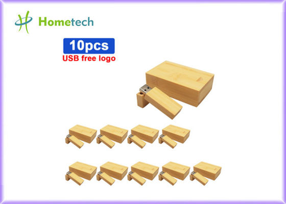 Повторно использованный привод 16GB 3,0 Eco USB древесины бамбуковый внезапный дружелюбное с деревянной коробкой