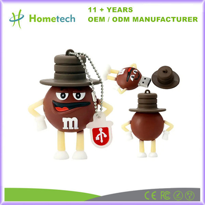 Купить USB 2.0 Мультфильмы Шоколадные M&M Rainbow Bean USB флэш-накопитель 4GB 8GB 32GB 64GB Pendrive Флэш-память Подарки Производство в сети