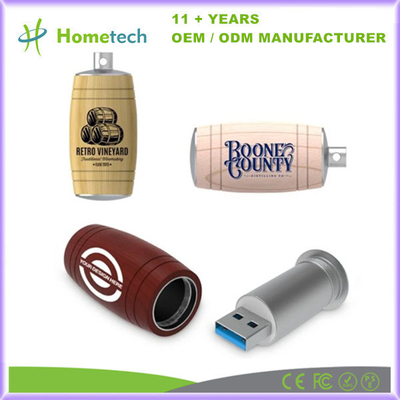 Купить USB-флеш-накопитель деревянного цвета 8GB-256GB Форма винного ведра с интерфейсом USB 2.0/3.0 Производство в сети