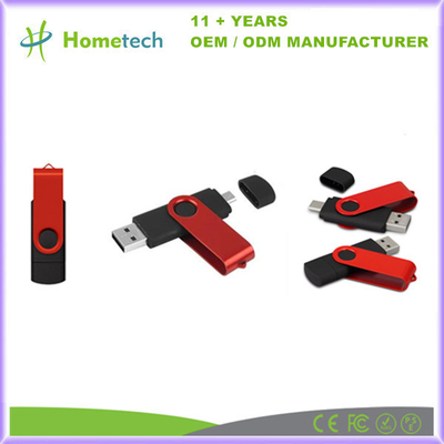 Купить Крутящийся USB C флэш-накопитель 8 ГБ - 256 ГБ 2 В 1 OTG USB 3.0 Диск Память Type C Для мобильного телефона Производство в сети