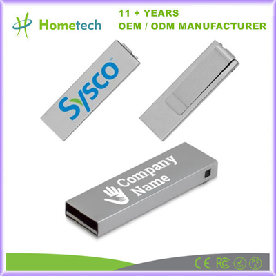 Купить 2.0/3.0 USB флэш-накопитель 8 ГБ 16 ГБ 32 ГБ 64 ГБ 128 ГБ Мини-Пендрайв Металлический Клип Мемориальный Стик Производство в сети