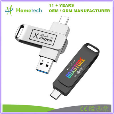 Купить Высокая скорость 500 МБ/с Металлический водонепроницаемый USB C флэш-накопитель водонепроницаемый Большая емкость Производство в сети