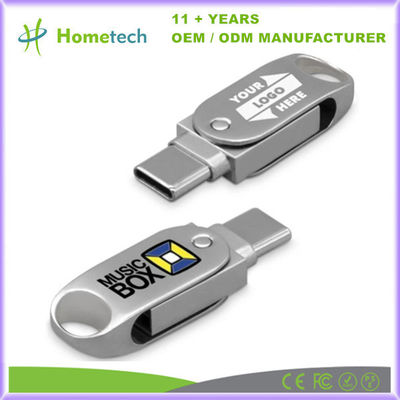 Купить Упорный двойной USB-C USB-A без капсулы флэш-накопитель 3.0 Серебро Производство в сети