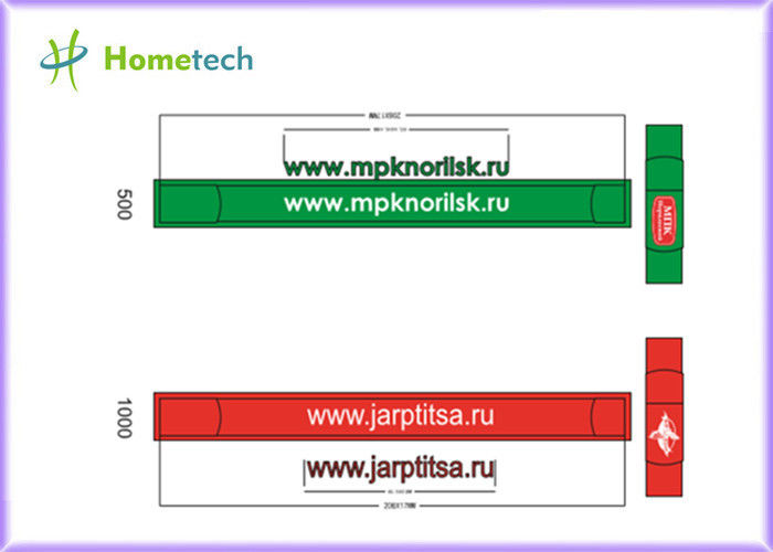 Тип красных/зеленого цвета USB памяти ручки высокоскоростной компактный силикона браслета