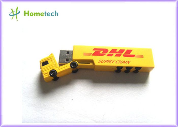 Привод 8GB вспышки USB желтой творческой тележки пластичный для рекламировать подарок
