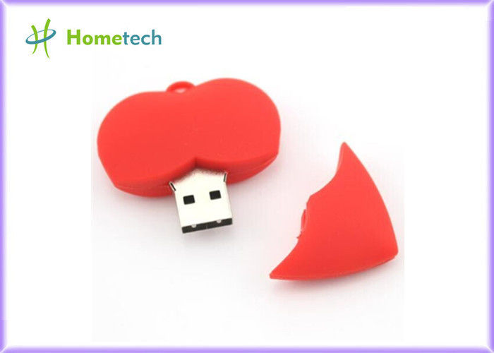 Привод вспышки USB сердца 1GB PVC, 2,0 вставляет диск USB таможни внезапный