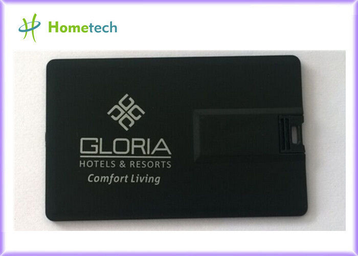Черный USB кредитной карточки вставляет логос таможни ключа USB подарка 4GB 8GB 16GB