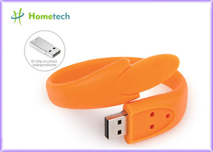 Диск usb померанцового wristband флэш-память usb силикона wristband привода вспышки USB браслета внезапный