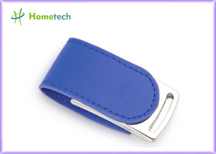 Кожи Eco CE диск 4GB USB голубой внезапный для выдвиженческого продукта