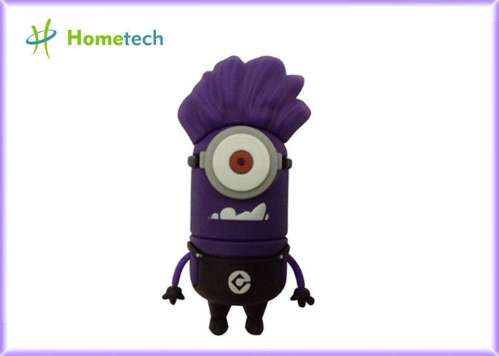 мягкий резиновый милый пурпур привода вспышки USB шаржа 4GB/8GB для детей