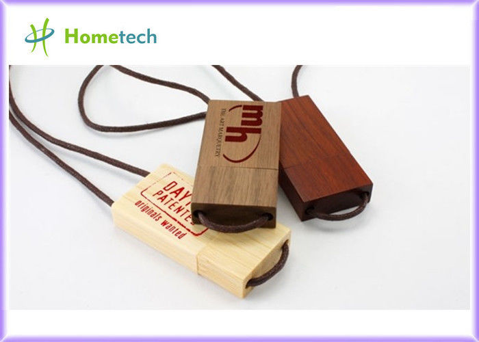 Привод вспышки USB свободного шарнирного соединения логоса гравировки лазера выдвиженческого деревянный
