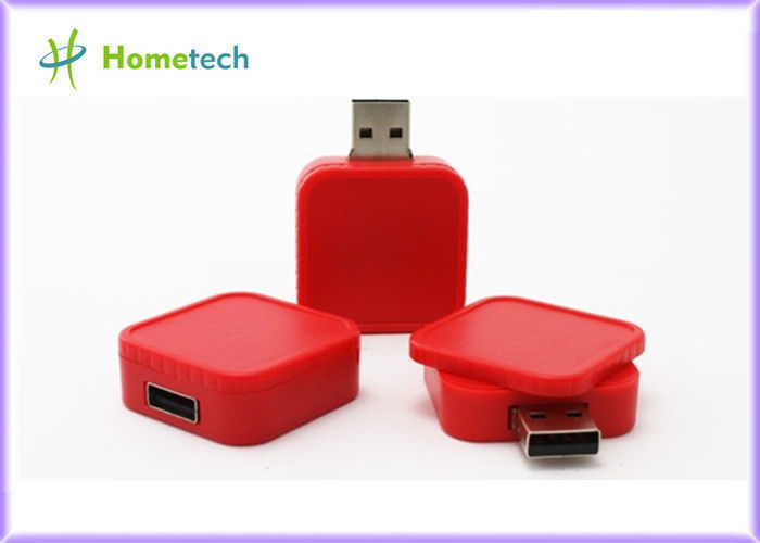 Белый USB привода/закрутки вспышки USB голубого красного цвета вставляет выдвиженческое для школы