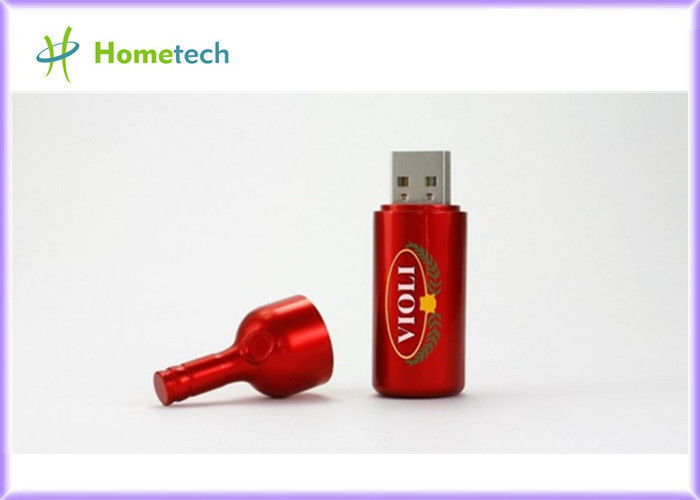 Привод 16GB вспышки USB бутылки металла, диск 16GB USB бутылки вина внезапный