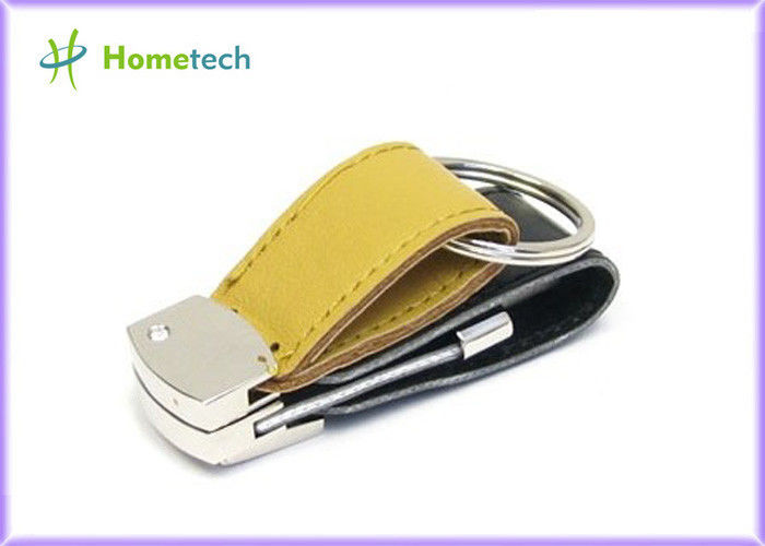 Большая розовая память USB внезапного диска 8GB 16GB USB кожи с кольцом для ключей