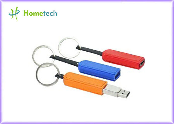 Большая розовая память USB внезапного диска 8GB 16GB USB кожи с кольцом для ключей