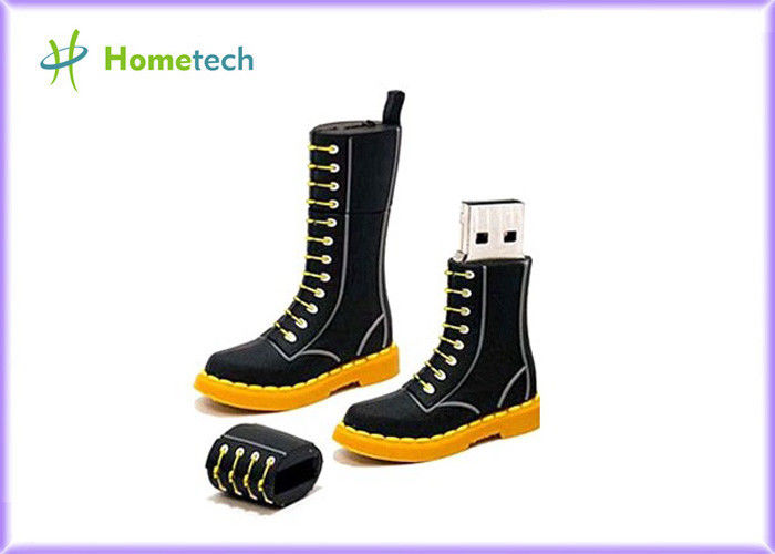 Привод большого пальца руки памяти привода вспышки USB шаржа ботинок черноты ДЛЯ студента