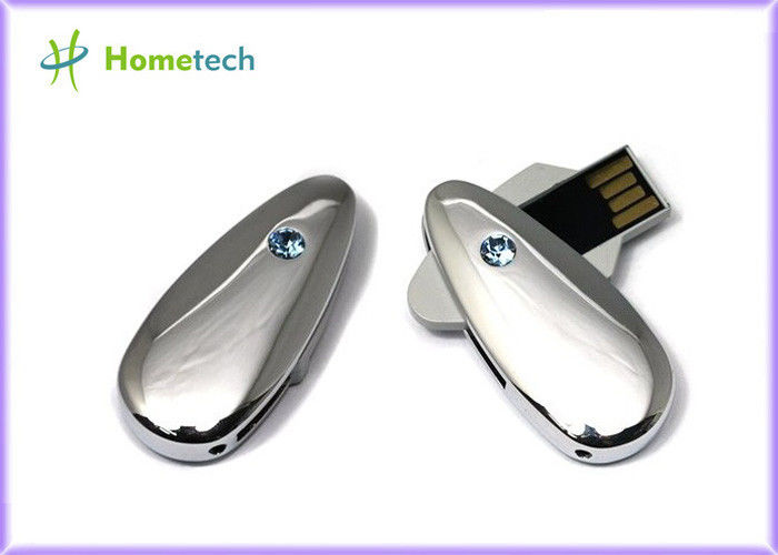Металл/кристаллические ручки USB закрутки, выгравированный USB подарков 4G 8G вставляют