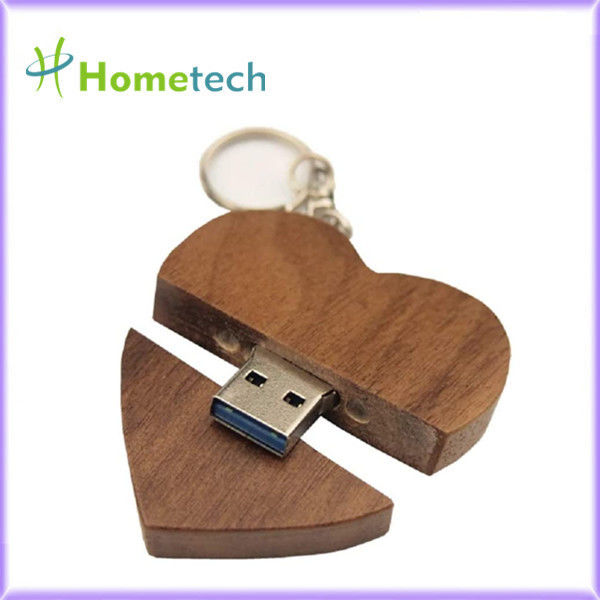 привод USB дружественной к Эко деревянной древесины Walnu подарков Сердца Форменн 5-15MB/S 8GB Компании выдвиженческой горячей внезапный