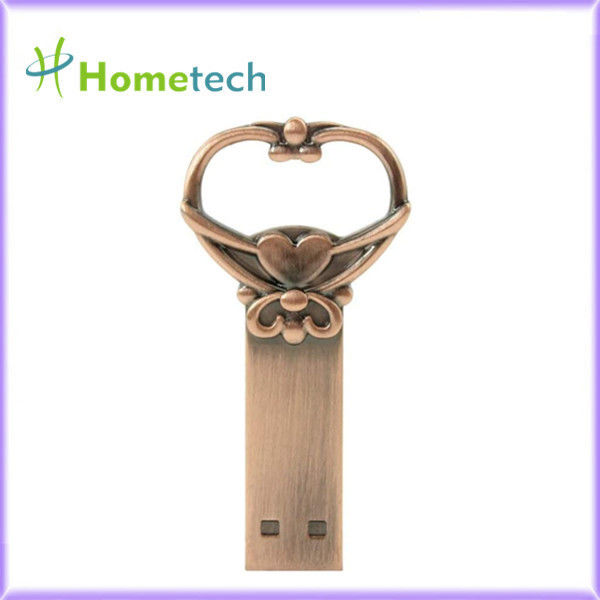 Ключ узла любов металла формирует 16GB привода usb формы металла USB 2,0 вспышк-ключ usb ключевого внезапного внезапный ключевой