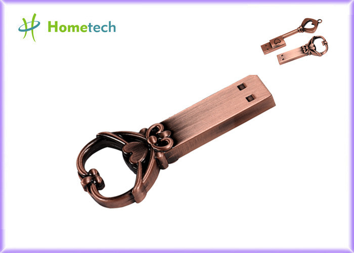 Ключ узла любов металла формирует 16GB привода usb формы металла USB 2,0 вспышк-ключ usb ключевого внезапного внезапный ключевой