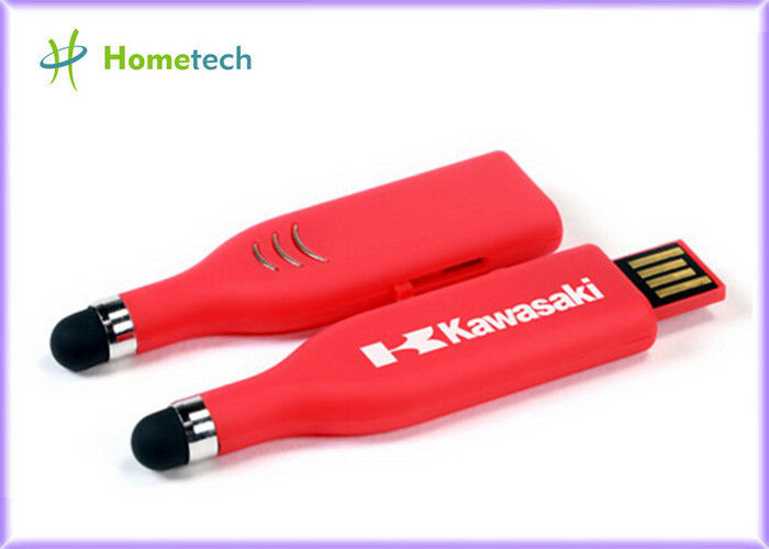 Привод вспышки USB ручки касания, красная ручка памяти USB большой емкости