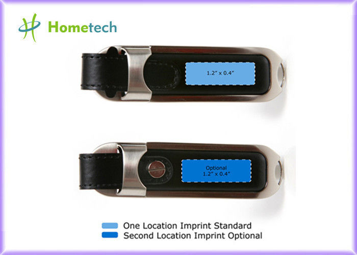 Персонализированный кожаный привод вспышки USB с подгонянным логосом Шелк-экрана
