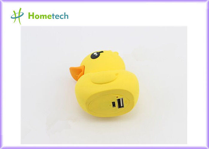 Резиновый Ducky желтый портативный банк силы губной помады, внешний заряжатель батареи 2600mAh
