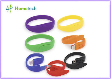 Печать логоса Wristband Usb Coloful Wirstband Pendrive кремния подгонянная таможней