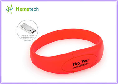 Красная ручка флэш-память Wristband привода вспышки Usb браслета силикона