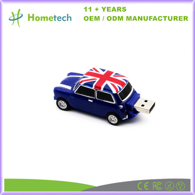 Металлический автомобиль Нержавеющая сталь Ключевая цепь USB 2.0 Памятная ручка 8 ГБ 16 ГБ 32 ГБ 64 ГБ