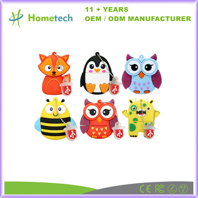 2D / 3D Animal Custom USB флеш-накопитель Мягкий PVC резиновый USB флеш-накопитель