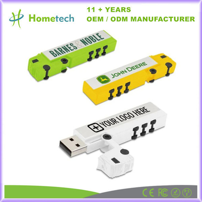 Пластиковый грузовик формы USB памяти Флэш 16 ГБ 32 ГБ 64 ГБ USB-накопитель с печатью логотипа