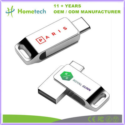 Серебряный водонепроницаемый USB-накопитель типа C с большой емкостью 512 ГБ