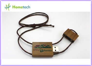 Привод вспышки USB свободного шарнирного соединения логоса гравировки лазера выдвиженческого деревянный