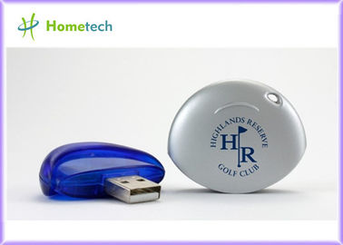 Привод вспышки USB подарка компании, пластичная память USB с логосом, дешевым цветом сини привода ручки 512MB