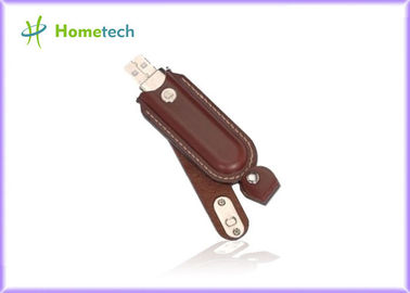 USB 2,0 16GB внезапного диска USB кожи Брайна большой емкости для студента