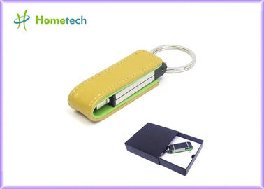 16GB диск USB USB 2,0 кожаный внезапный/диск Windows Vista желтого цвета кожаный u