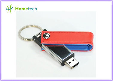 Большая розовая память USB внезапного диска 8GB 16GB USB кожи с кольцом для ключей