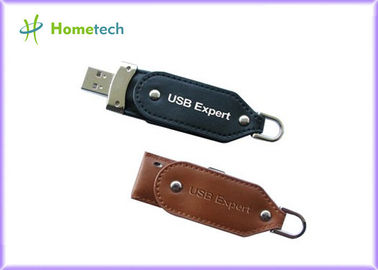 Диск 16GB USB черной кожи внезапный/привод ручки кожи для работы
