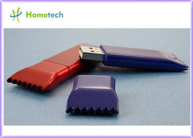 Keychain привода вспышки привода вспышки USB голубого прямоугольника пластичное/usb